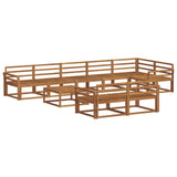 Outdoor Sofa Set 9 pcs Natural Solid Acacia Wood 3367787