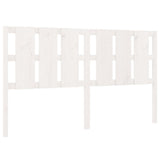 Bed Headboard White 185.5x4x100 cm Solid Wood Pine 818006