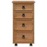 Rolling Cabinet with Drawers CORONA Honey Brown 42040541