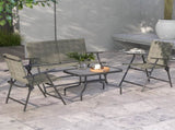 Four-Piece Metal Garden Sofa Set - Mixed Brown T3398P328417