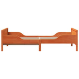 Bed Frame with Headboard Wax Brown 80 x 200 cm Engineered Wood 877205