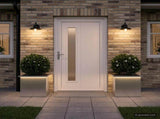 Garden Planter with LED 2 pcs Silver 40 x 40 x 40 cm 8008135