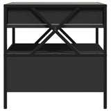 ZNTS Coffee Table with Infinity LED Black 50x50x51 cm 847712