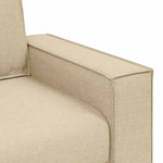 Sofa Set with Cushion 3 pcs Cream 220 x 78 x 84 cm Fabric 3324616