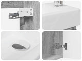 Bathroom Vanity Unit with Tap Grey Sonoma 45.5 x 22.5 x 84 cm 889517