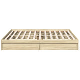 Bed Frame with Drawers without Mattress Sonoma Oak 200x200 cm 3280631