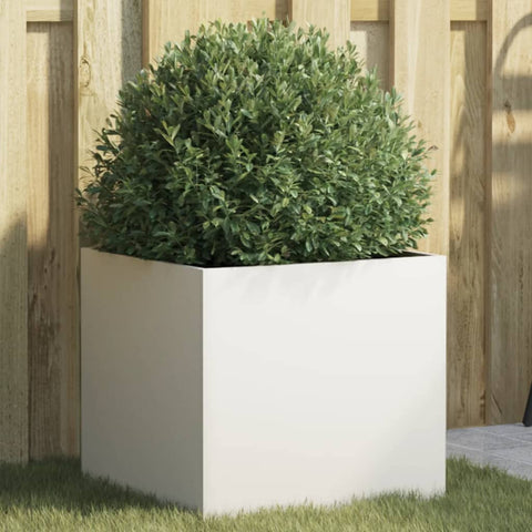 Planter White 42x40x39 cm Steel 841549
