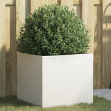 ZNTS Planter White 42x40x39 cm Steel 841549