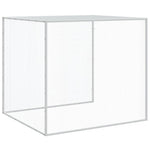 Chicken Cage with Roof Light Grey 403x98x90 cm Galvanised Steel 3189045