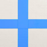 Inflatable Gymnastics Mat with Pump 600x100x20 cm PVC Blue 92686