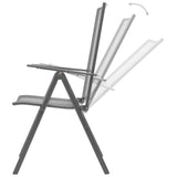 Reclining Garden Chair Set 3 pcs Anthracite Powder-coated Steel 3283760