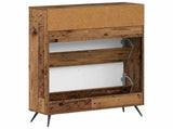 Shoe Cabinet BREDA 78 x 24 x 103 cm Engineered Wood Old Wood 897543