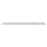Door Canopy Grey and Transparent 400x75 cm Polycarbonate 153598