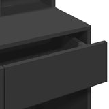 Dressing Table with LED Black 80x41x144.5 cm 848179