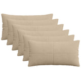 Cushion Cover 6 pcs ALMELO Taupe 40 x 80 cm Corduroy 914639