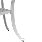 Garden Table White 48x53 cm Cast Aluminium 4002825