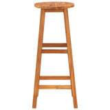 Bar Stool Set of 6 Solid acacia wood Standard Footrest 310287