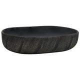 Countertop Basin Black Oval 59x40x14 cm Ceramic 155102