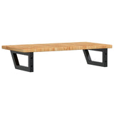 Basin Shelf Wall Mounted Steel and Solid Wood Oak 3302339