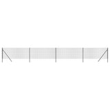 Wire Mesh Fence Anthracite 0.8x10 m Galvanised Steel 154192