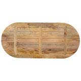 Table Top 140x60x3.8 cm Oval Solid Wood Mango 370141