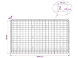Gabion with 5 mm Wire and 10x10 cm Mesh 200x50x150 cm 3465238