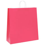 Paper Bags 250 pcs with Handles Pink 45x17x48 cm 4101681