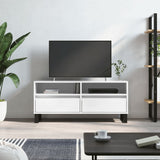 TV Cabinet High Gloss White 100x34.5x44.5 cm Engineered Wood 831246
