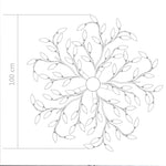 ZNTS Ceiling Lamp with Acrylic Crystal Leaf Arms for 5 E14 Bulbs Green 289241