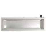 Garden Planter with LED 2 pcs Silver 30 x 100 x 30 cm 8008121