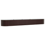 Garden Raised Bed Brown 400 x 80 x 44 cm Steel 42008137