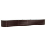 Garden Raised Bed Brown 400 x 80 x 44 cm Steel 42008137