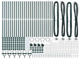 Ground Spike Fence Post 26 pcs Green Powder-Coated Steel 3350173