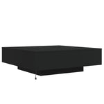 ZNTS Coffee Table with LED Lights Black 100x100x31 cm 836603