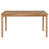 Garden Dining Set Warm Teak Brown Solid Teak Wood Medium Durable 3059935