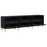 TV Cabinet Black Oak 150 x 30 x 45 cm Engineered Wood 879482