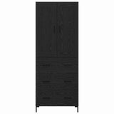 Highboard with Drawer 2 pcs Black Oak Engineered Wood 3416114