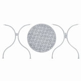 Garden Furniture Set Greyish white Powder-coated steel Medium 43150