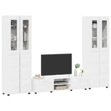 TV Cabinet Set with Drawer FLORIN 3 pcs White Engineered Wood 3397994