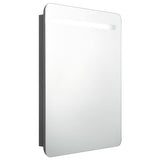 LED Bathroom Mirror Cabinet Grey 60x11x80 cm 326505