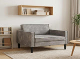 XL Armchair Light Grey Faux Suede Leather 42043527