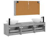 Bathroom Cabinet Set 4 pcs Grey Sonoma Engineered Wood 3406628