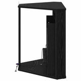 Fireplace with LED Strip Black Oak 95 x 42.5 x 60 cm 8020881
