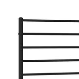 Metal Bed Frame without Mattress with Footboard Black 100x200cm 352332