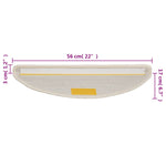 Stair Mats 10 pcs 56x17x3 cm White Half Round 149795