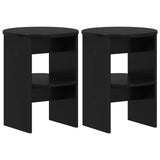 Side Cabinet 2 pcs Black 40 x 50 cm Engineered Wood 899819
