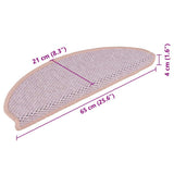 Stair Mats Self-adhesive Sisal-Look 15 pcs 65x21x4 cm Pink 326876