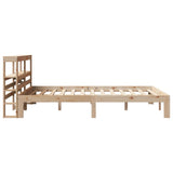 ZNTS Bed Frame with Headboard without Mattress 135x190 cm Double 3306037