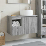 Bathroom Furniture Set 2 pcs Grey Sonoma Engineered Wood 3404100