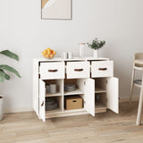 ZNTS Sideboard White 100x40x75 cm Solid Wood Pine 820148